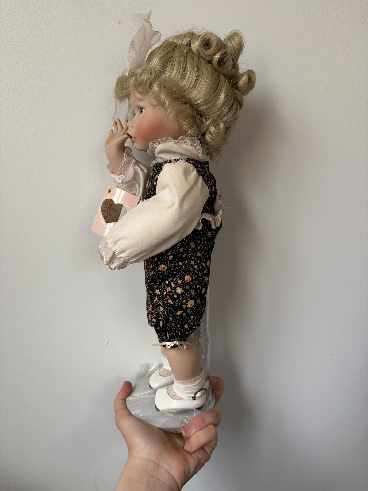 Jan Goodyear Porcelain Doll ‘Evie’ Boo Bear & Me 1991 Knowles