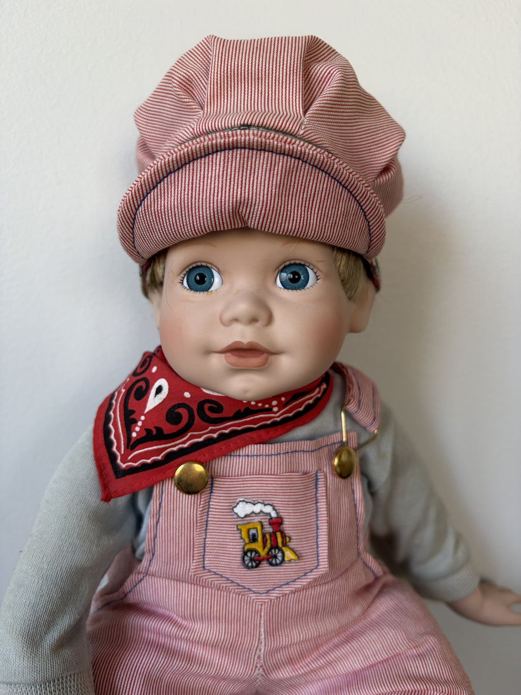 Danbury Mint 1990 Train Engineer Jimmy Porcelain Doll by Elke Hutchens