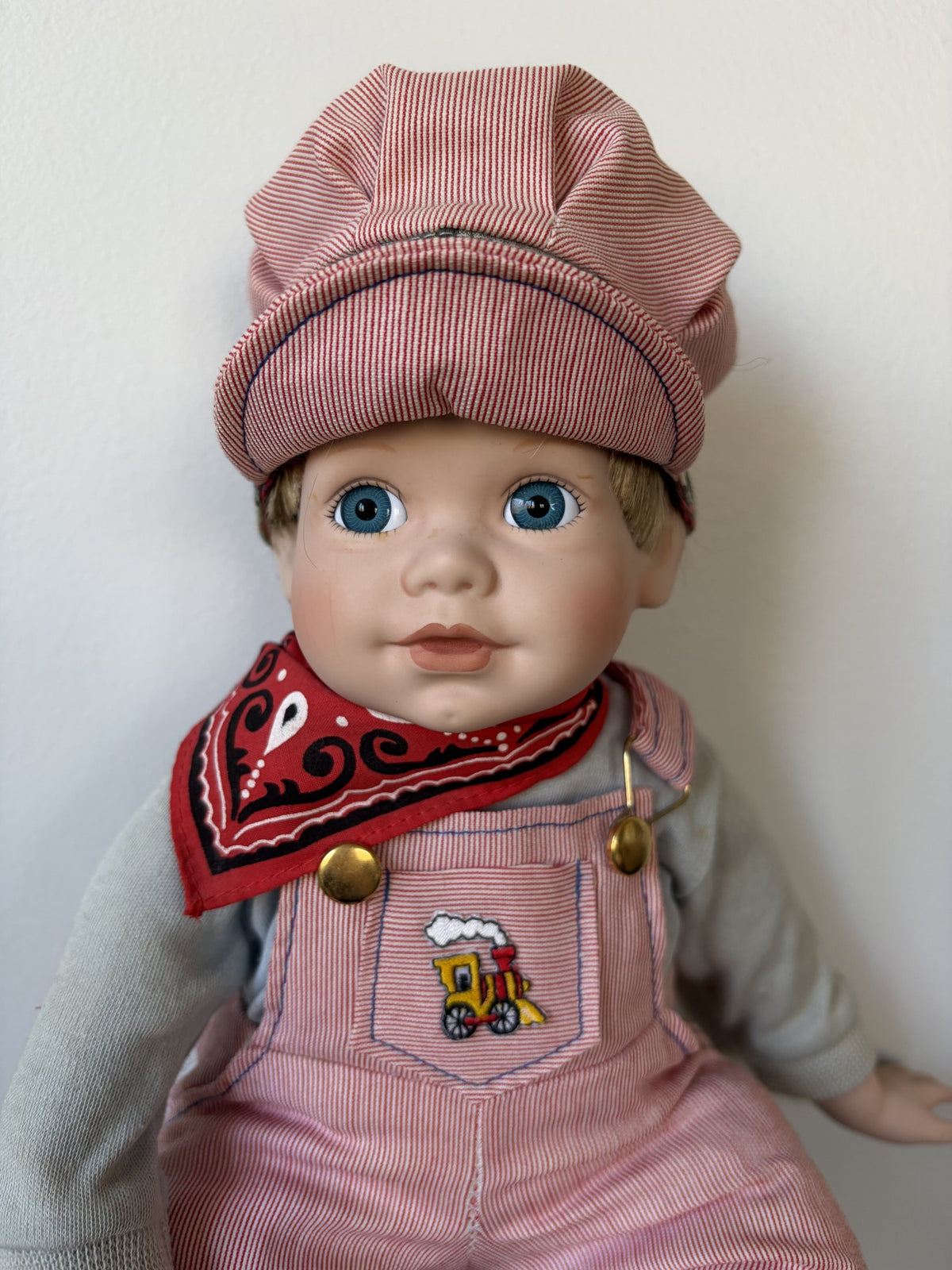 Danbury Mint 1990 Train Engineer Jimmy Porcelain Doll by Elke Hutchens