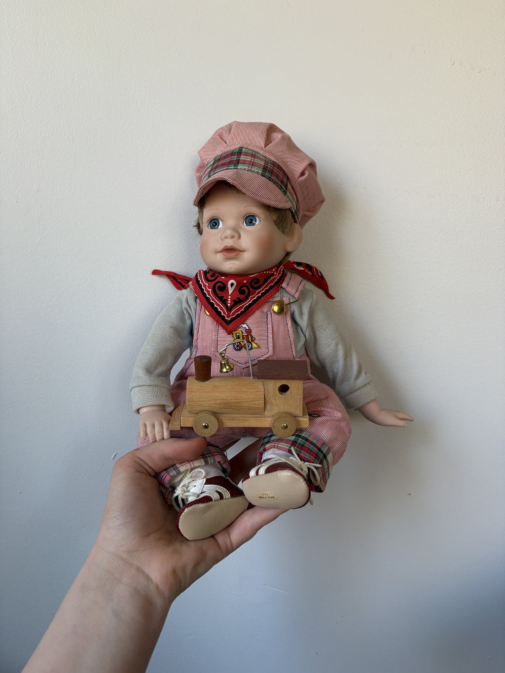 Danbury Mint 1990 Train Engineer Jimmy Porcelain Doll by Elke Hutchens