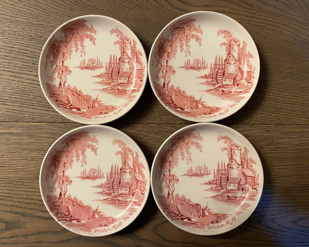 Set of 4 Johnson Brothers “Watermill” Miniature Plates — England — 4.2″