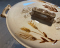 Vintage Ceramic Vegetable Serving Dish with Lid — Hand-Painted Collectible
