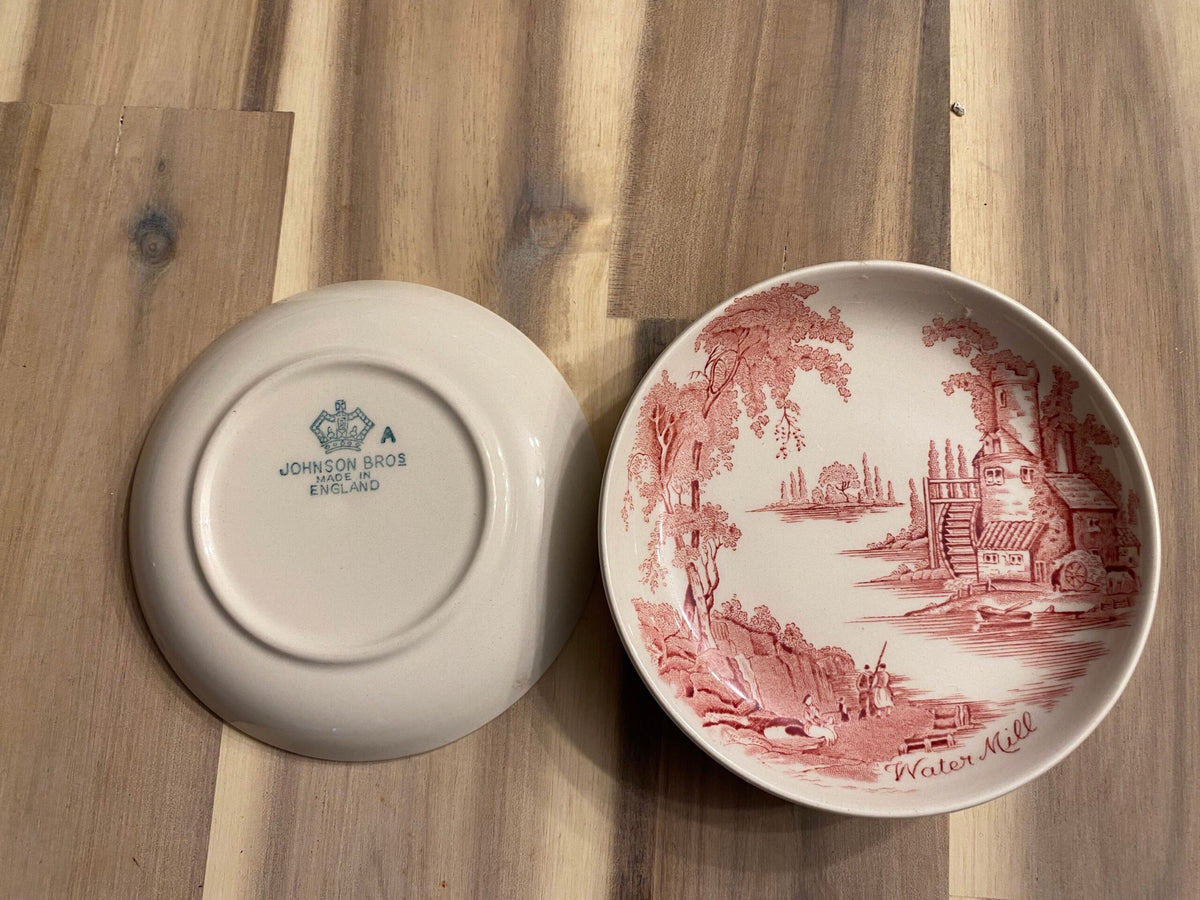 Set of 4 Johnson Brothers “Watermill” Miniature Plates — England — 4.2″
