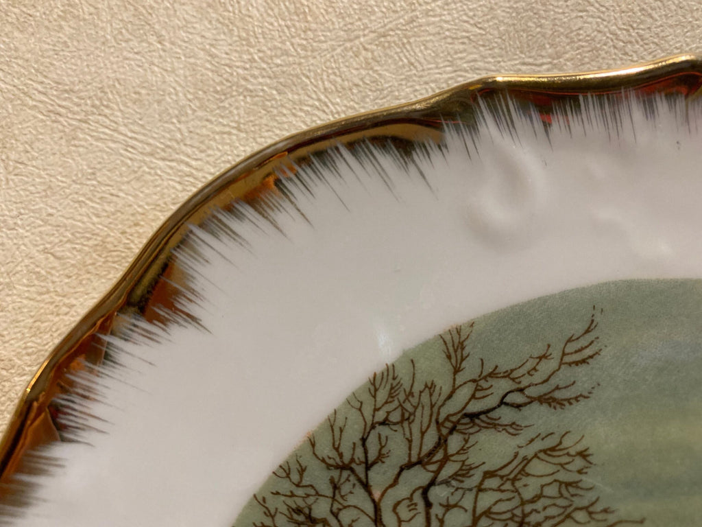 “The Homestead in Winter” — Currier & Ives Decorative Wall Plate — Japan