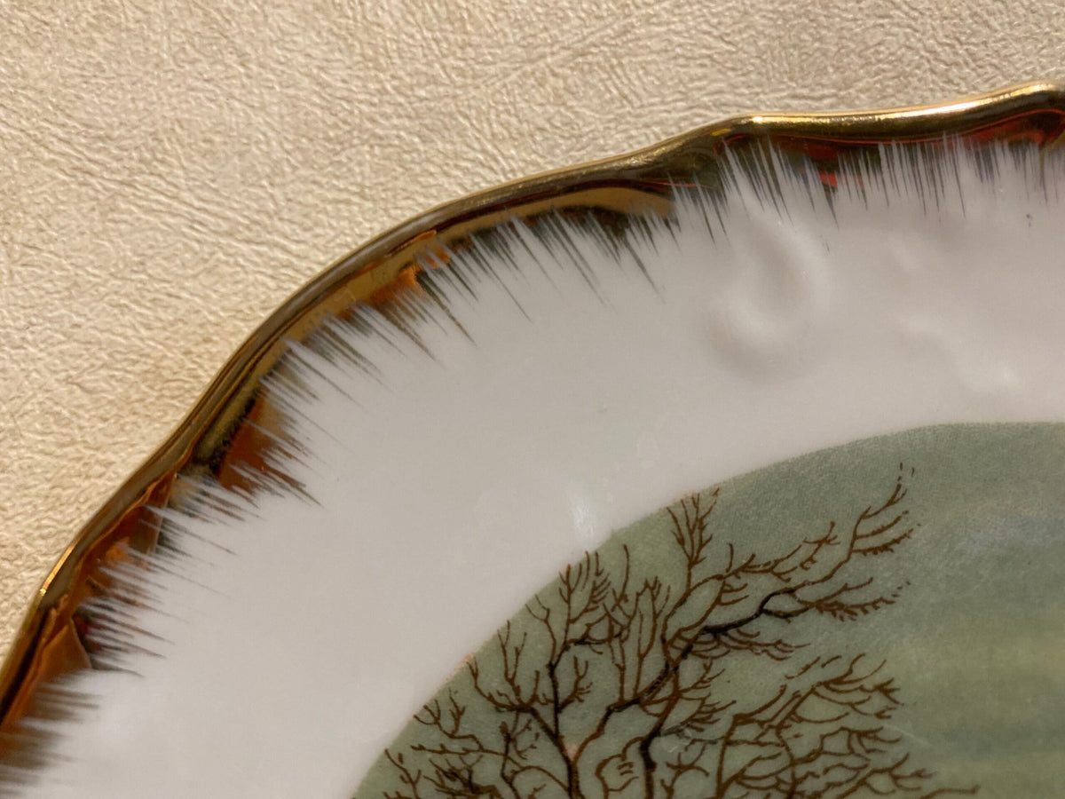 “The Homestead in Winter” — Currier & Ives Decorative Wall Plate — Japan