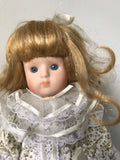Michelle Cherished Dolls Porcelain Doll — Floral & Lace Dress