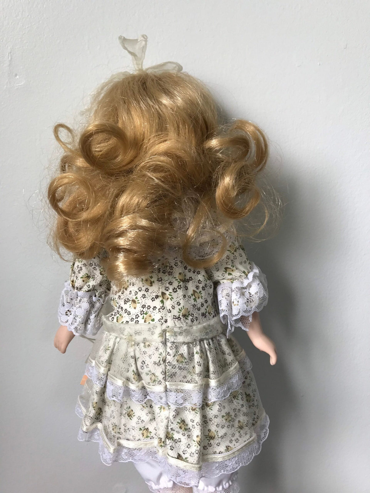 “Michelle” Cherished Dolls Porcelain Doll — Floral & Lace Dress