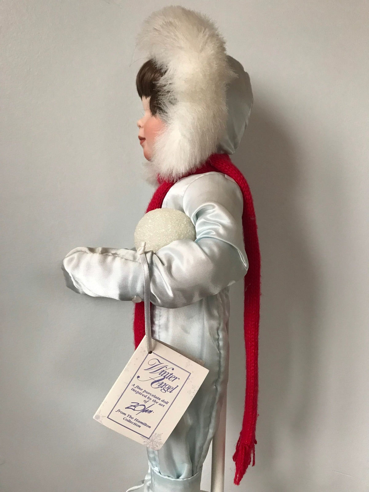 The Hamilton Collection “Winter Angel” Porcelain Doll — Snowsuit with Fur Hood