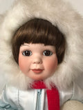 Hamilton Collection Winter Angel Porcelain Doll — Snowsuit with Fur Hood