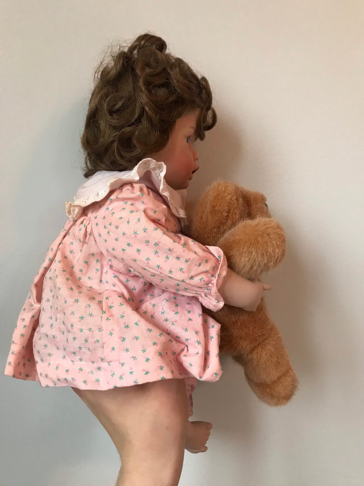 Ashton-Drake “Kaitlyn Wants a Kiss” Porcelain Doll with Teddy Bear