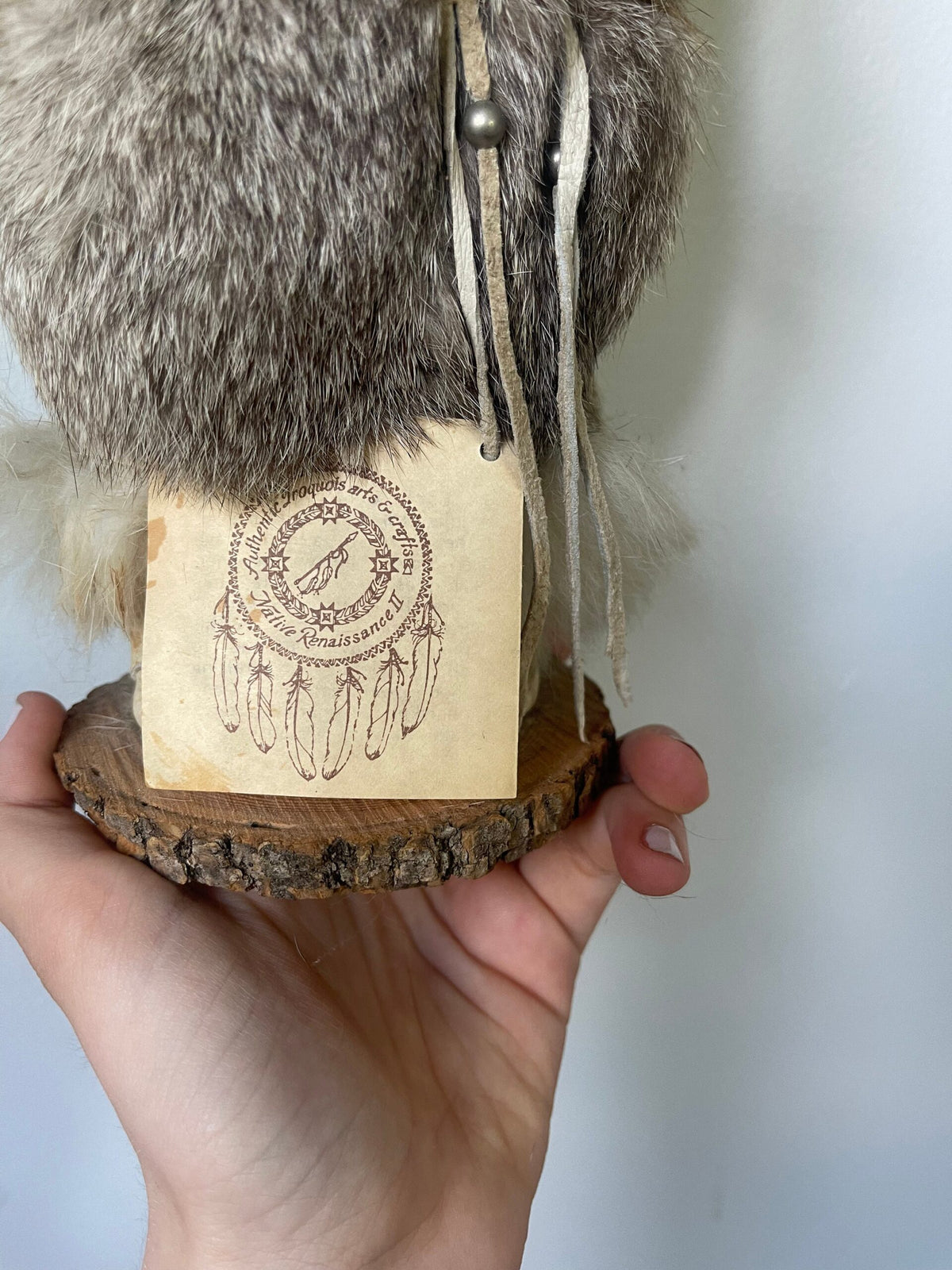 Vintage Native Renaissance Doll — Fur Outfit & Feather Headband
