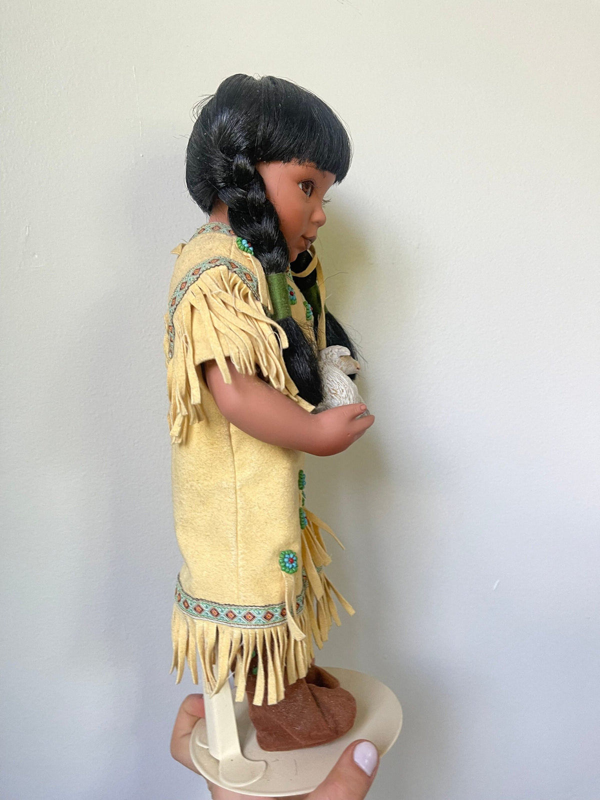 Perillo Artaffects “Shepherd” Native American Porcelain Doll with Lamb