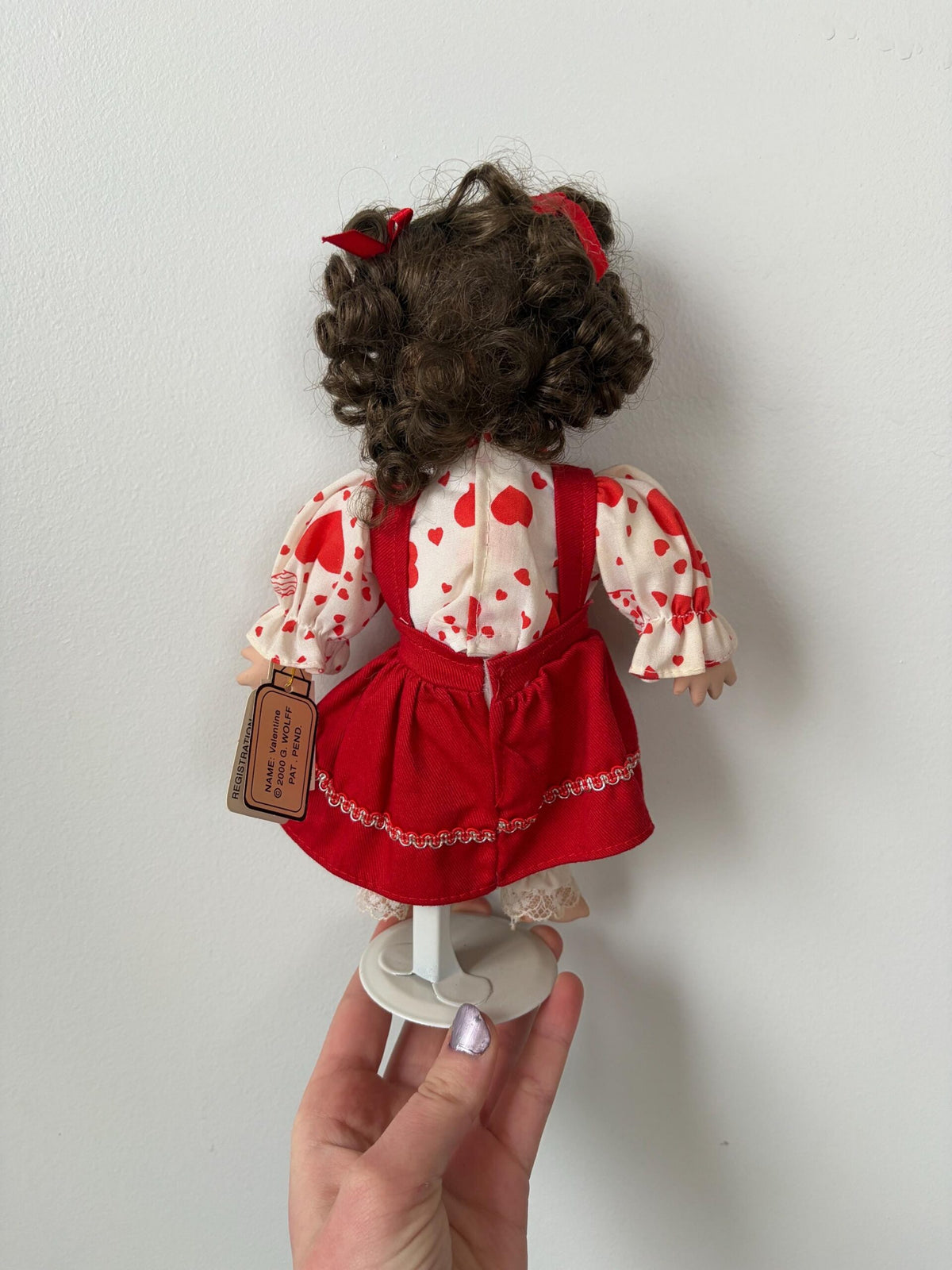 Fritz’s Basket Babies Valentine — Vintage Porcelain Doll — 9.5″
