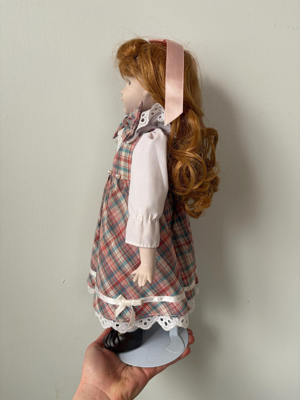Vintage Porcelain Music Box Doll — Plays Music — 15.5″