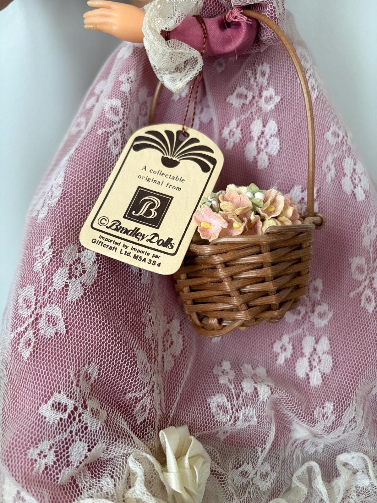 June — Bradley Doll Collection — Vintage Fabric-Face Doll — 15″