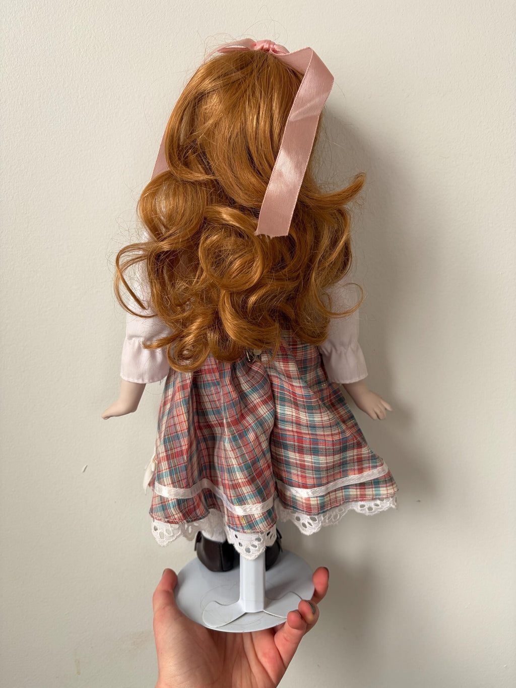Vintage Porcelain Music Box Doll — Plays Music — 15.5″