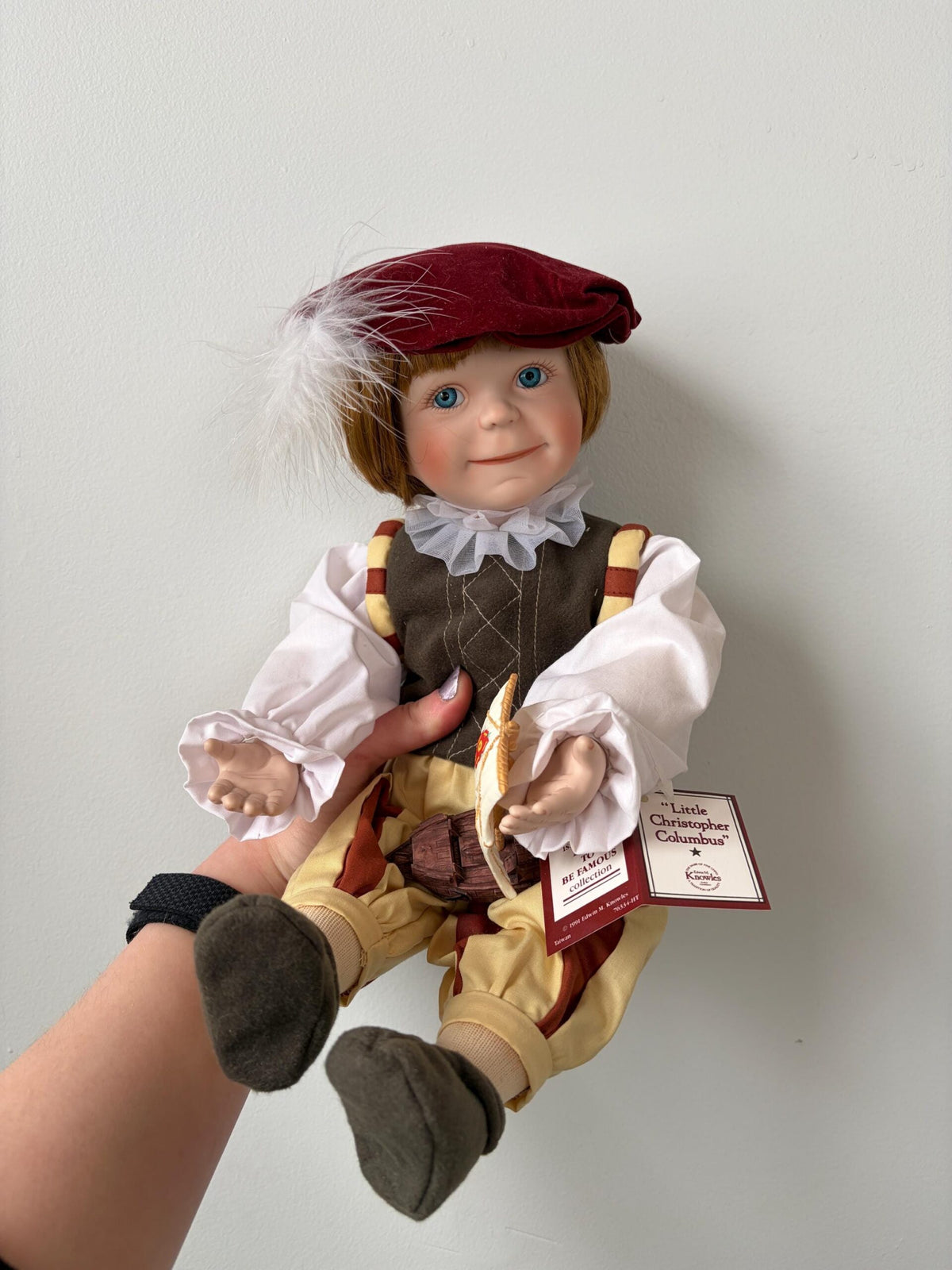 Edwin M. Knowles “Little Christopher Columbus” Porcelain Doll — Born To Be Famous