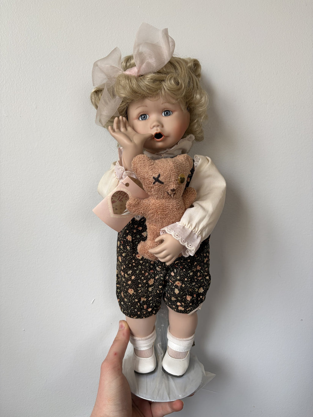 Jan Goodyear Porcelain Doll ‘Evie’ Boo Bear & Me 1991 Knowles