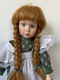 Anne of Green Gables Porcelain Doll with Red Hair and Braids