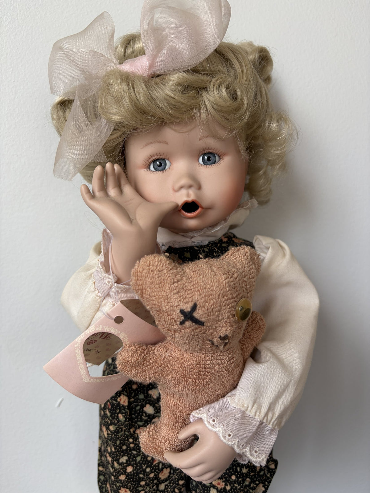 Jan Goodyear Porcelain Doll ‘Evie’ Boo Bear & Me 1991 Knowles