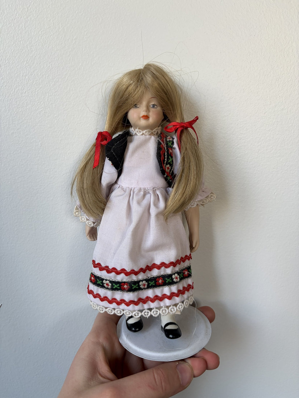 Set of Small Vintage Porcelain Dolls in International Costumes