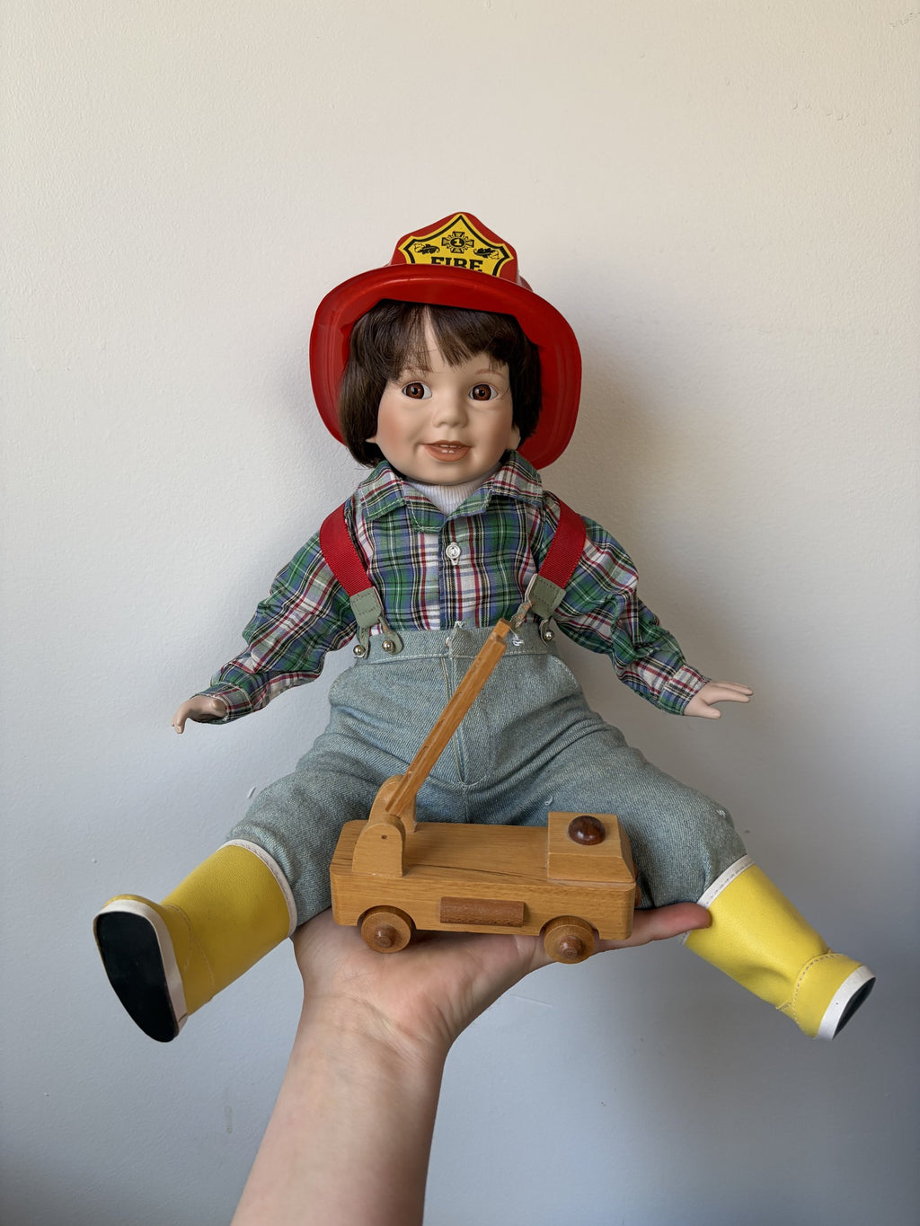 Danbury Mint ‘David’ Fire Chief Porcelain Doll by Elke Hutchens